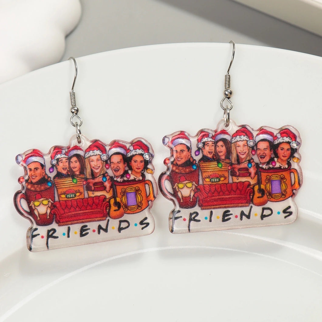 Friends Christmas Earrings