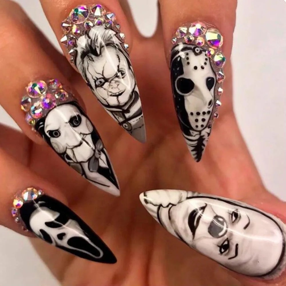 Horror Spooky Press On Nails