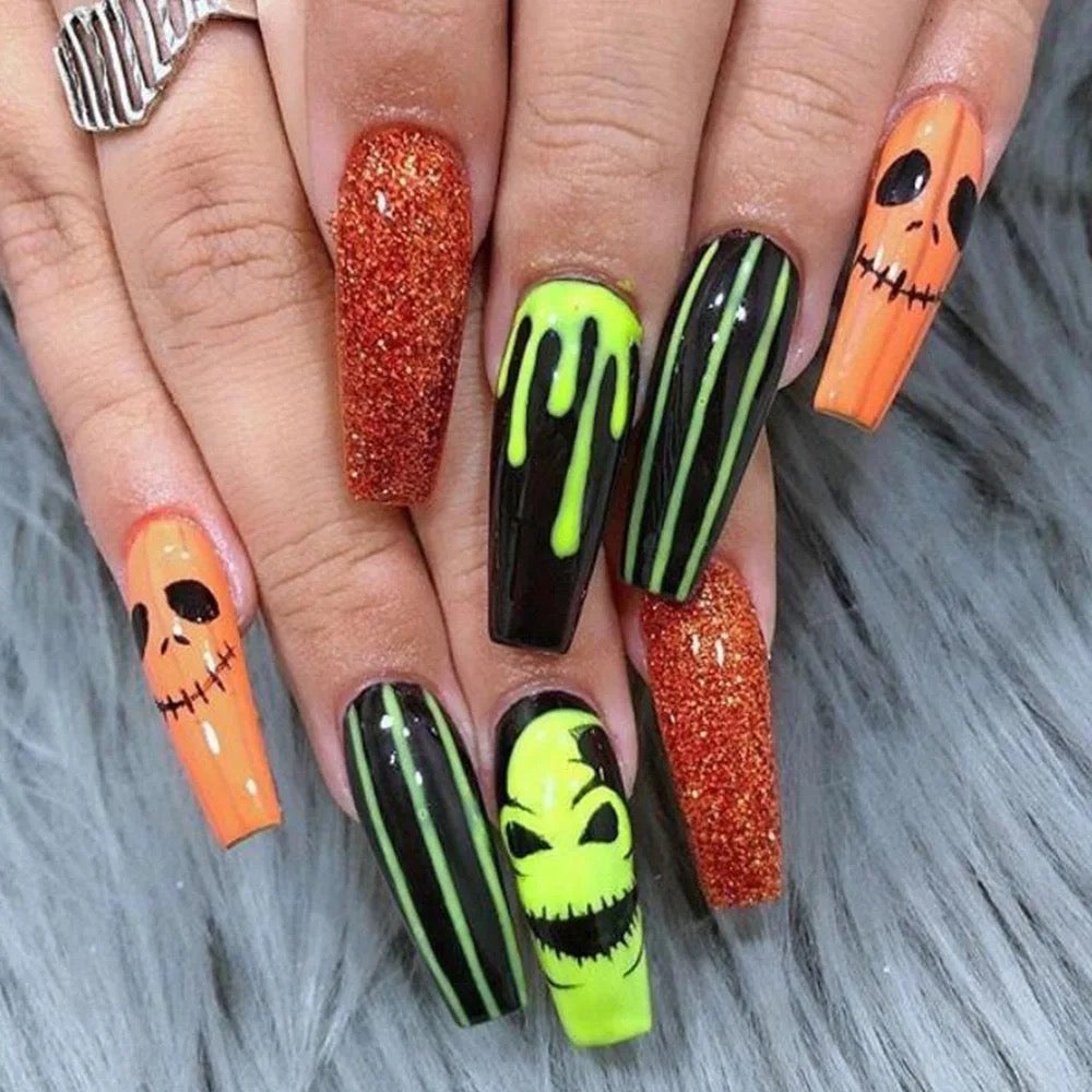 Nightmare Spooky Press On Nails