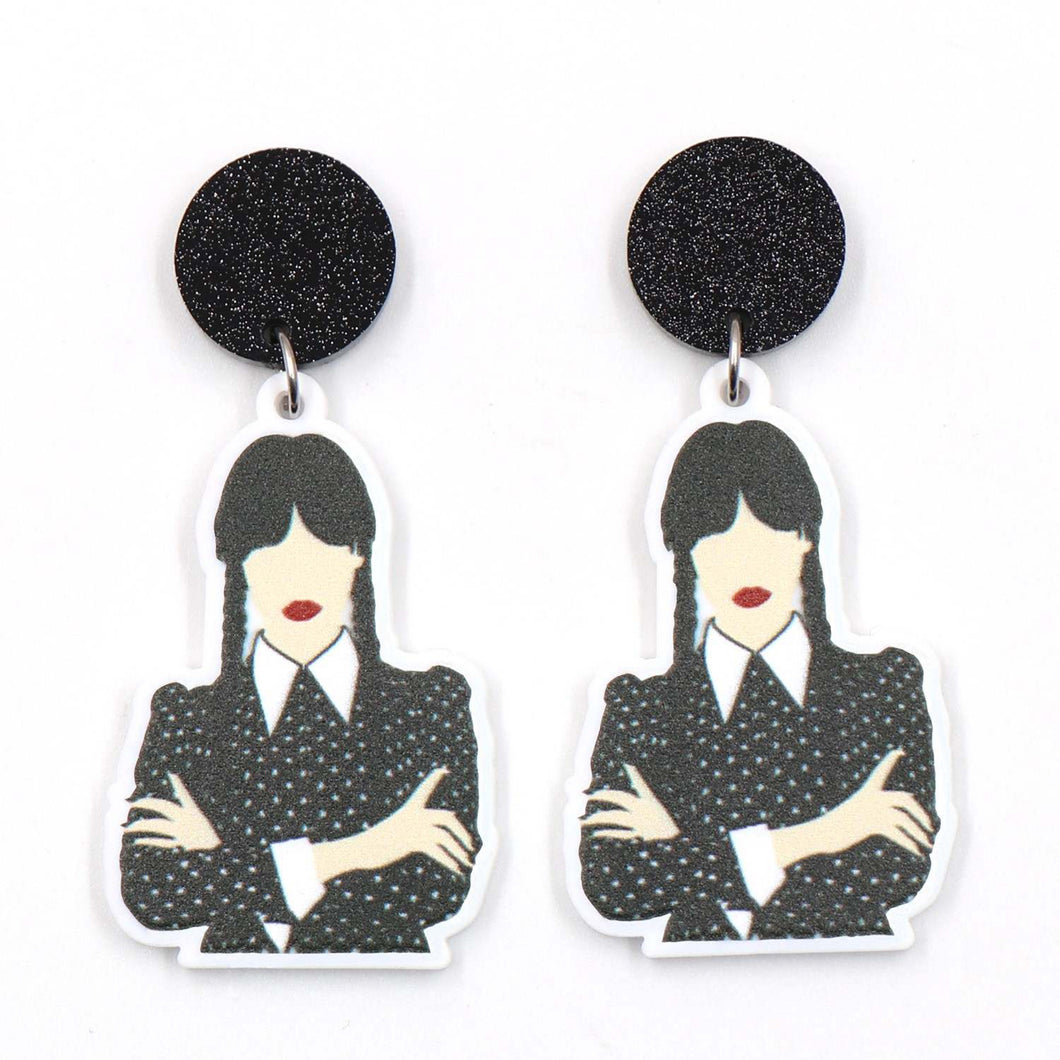 Wednesday Adams Spooky Earrings