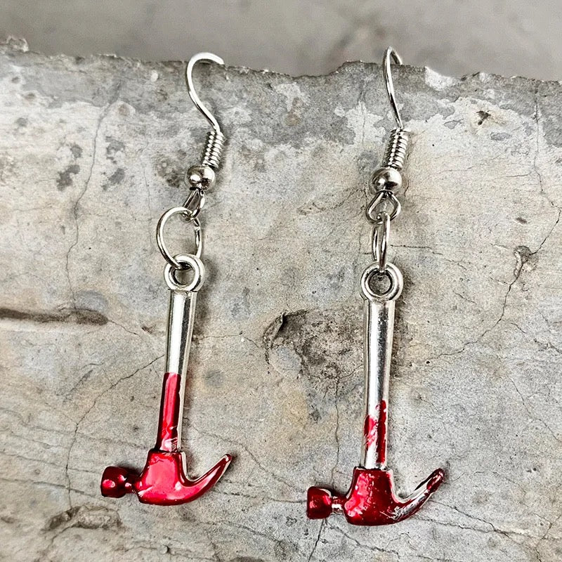 Bloody Hammer Spooky Earrings