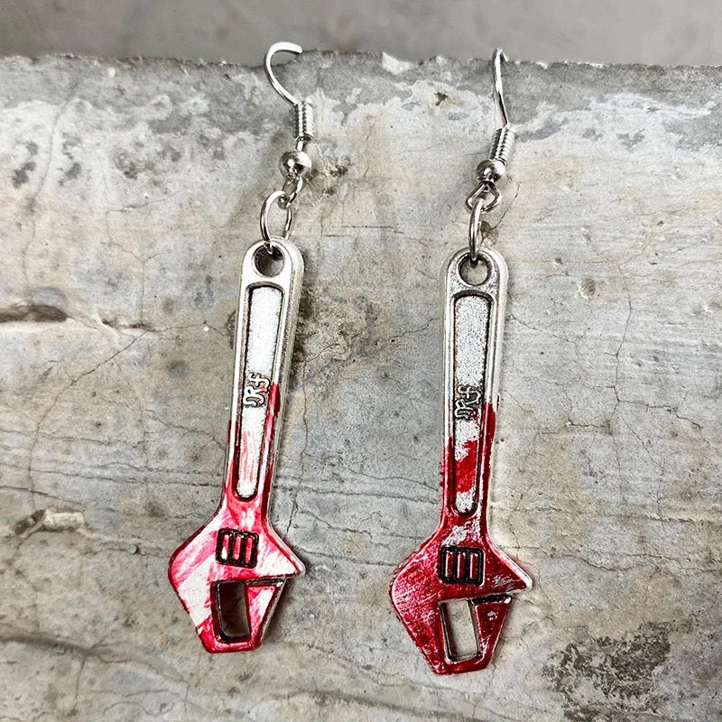 Bloody Wrench Spooky Earrings