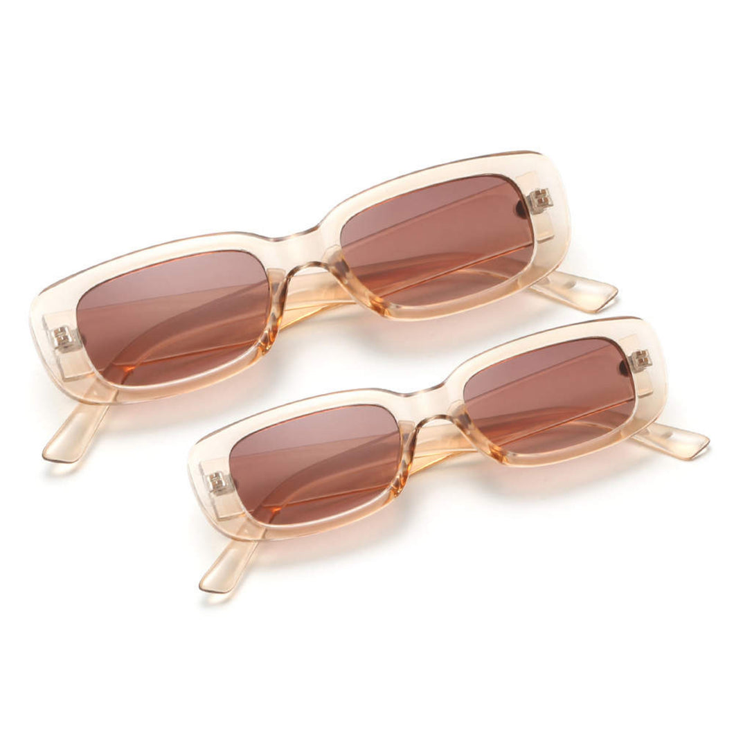 Brown/Nude Rectangle Shaped Mommy & Me Glasses