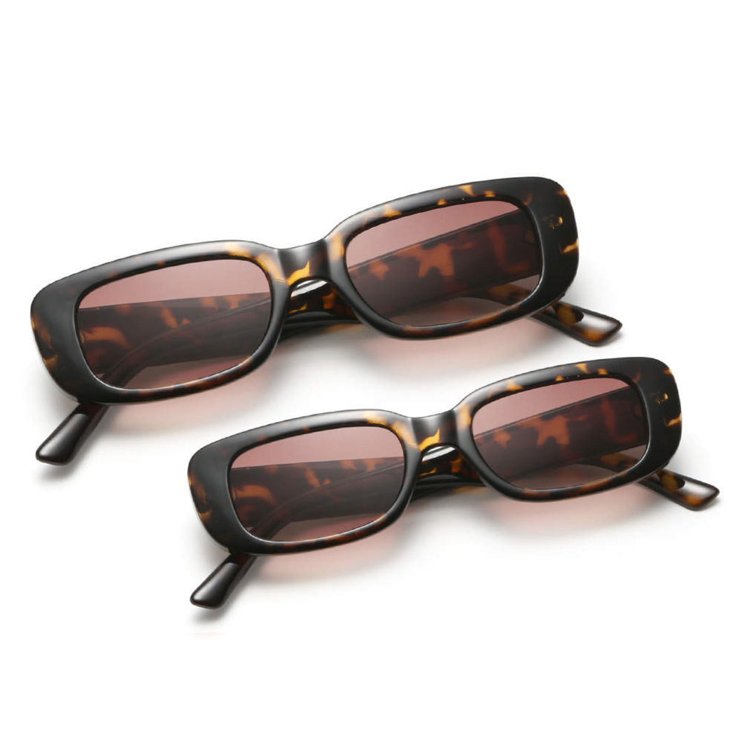 Brown/Leopard Rectangle Shaped Mommy & Me Glasses