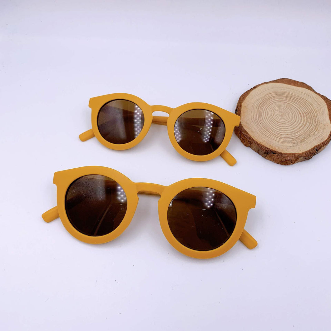 Mustard Yellow Oval Shaped Mommy & Me Glasses