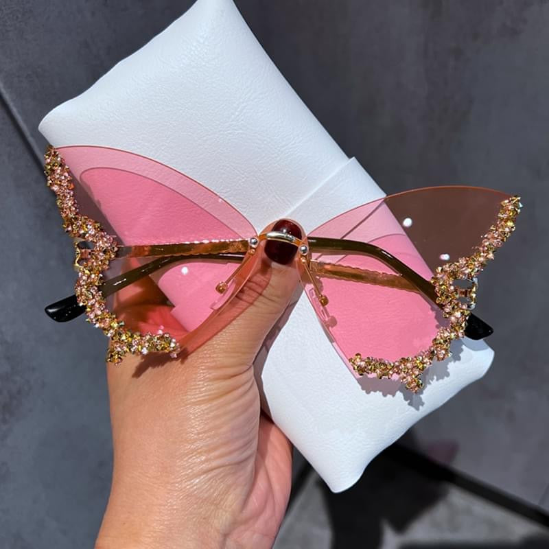 Pink Butterfly Glasses