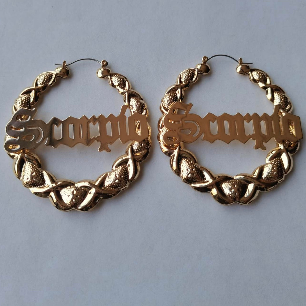 Scorpio Gold Hoop Earrings