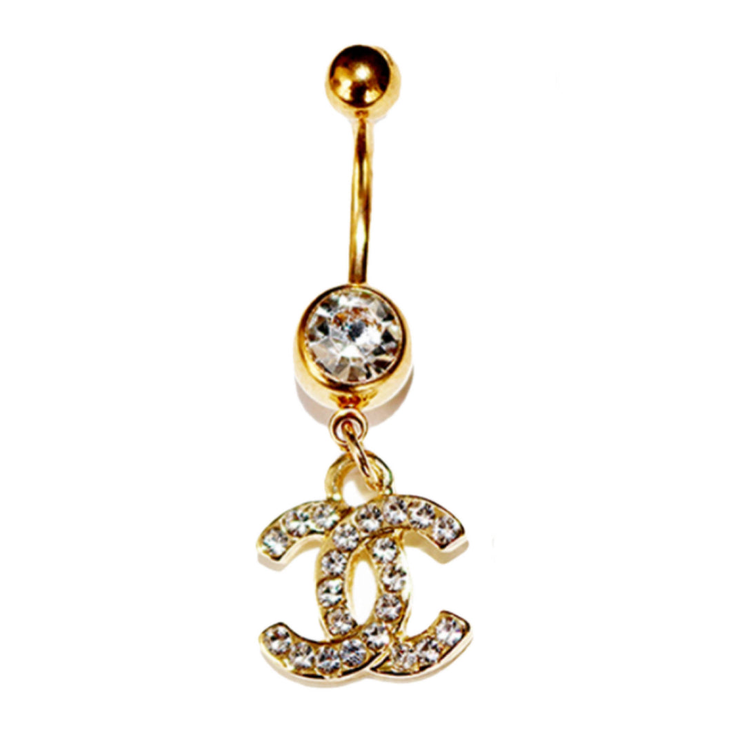 Gold & Silver Chanel Bellybutton Ring