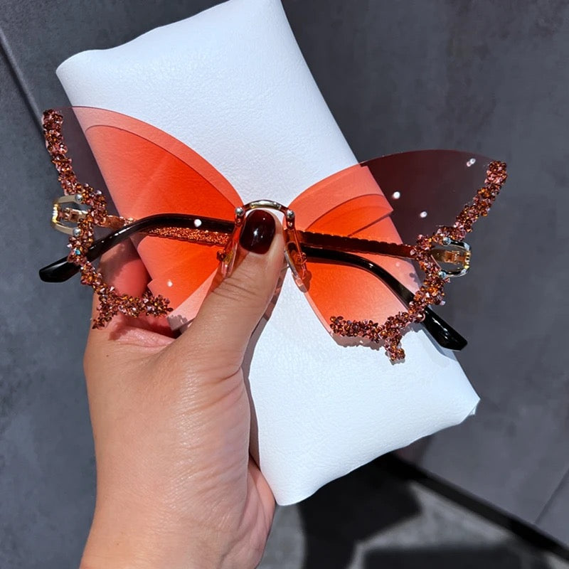 Orange Butterfly Glasses