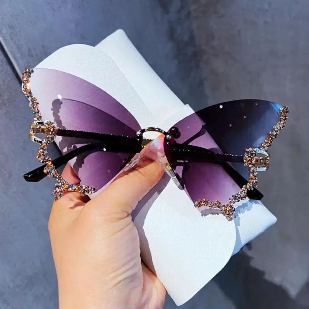 Purple Butterfly Glasses