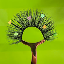 Load image into Gallery viewer, Colorful Hearts St. Patrick’s Lashes (Shorter)
