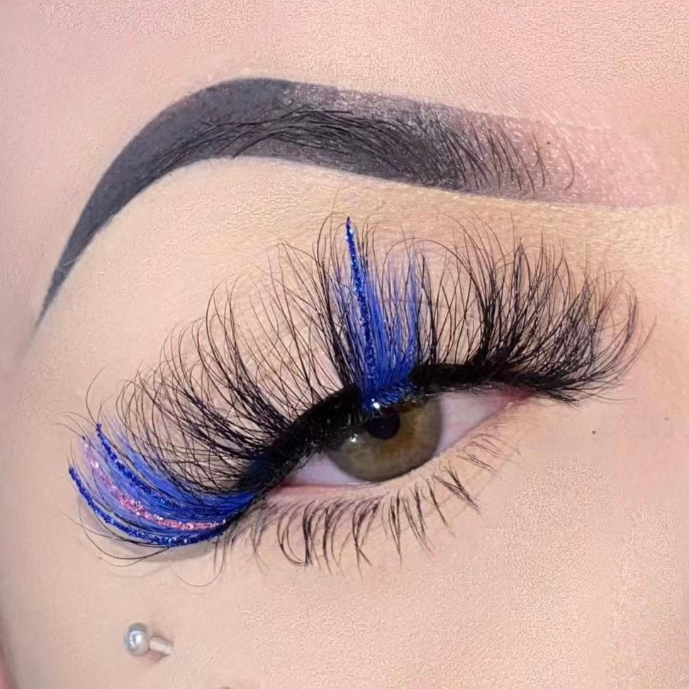 Blue & Pink Glitter Fabulash Lashes – fabulashbyant