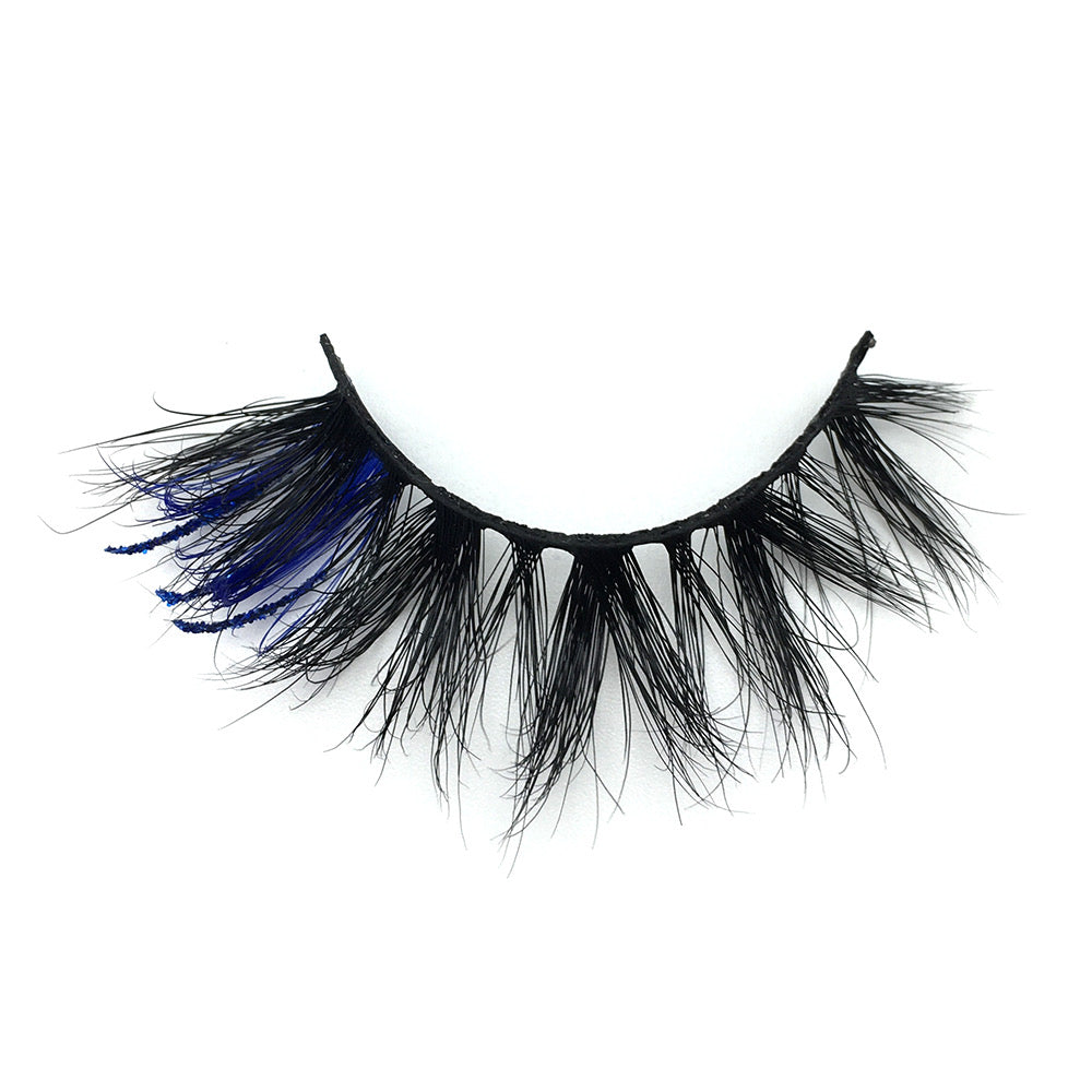 Blue Glitter Lashes