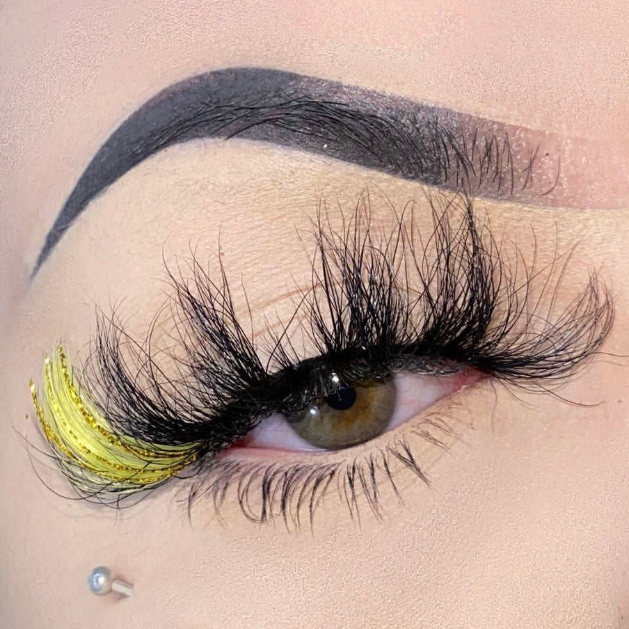 Yellow Gold Glitter Lashes