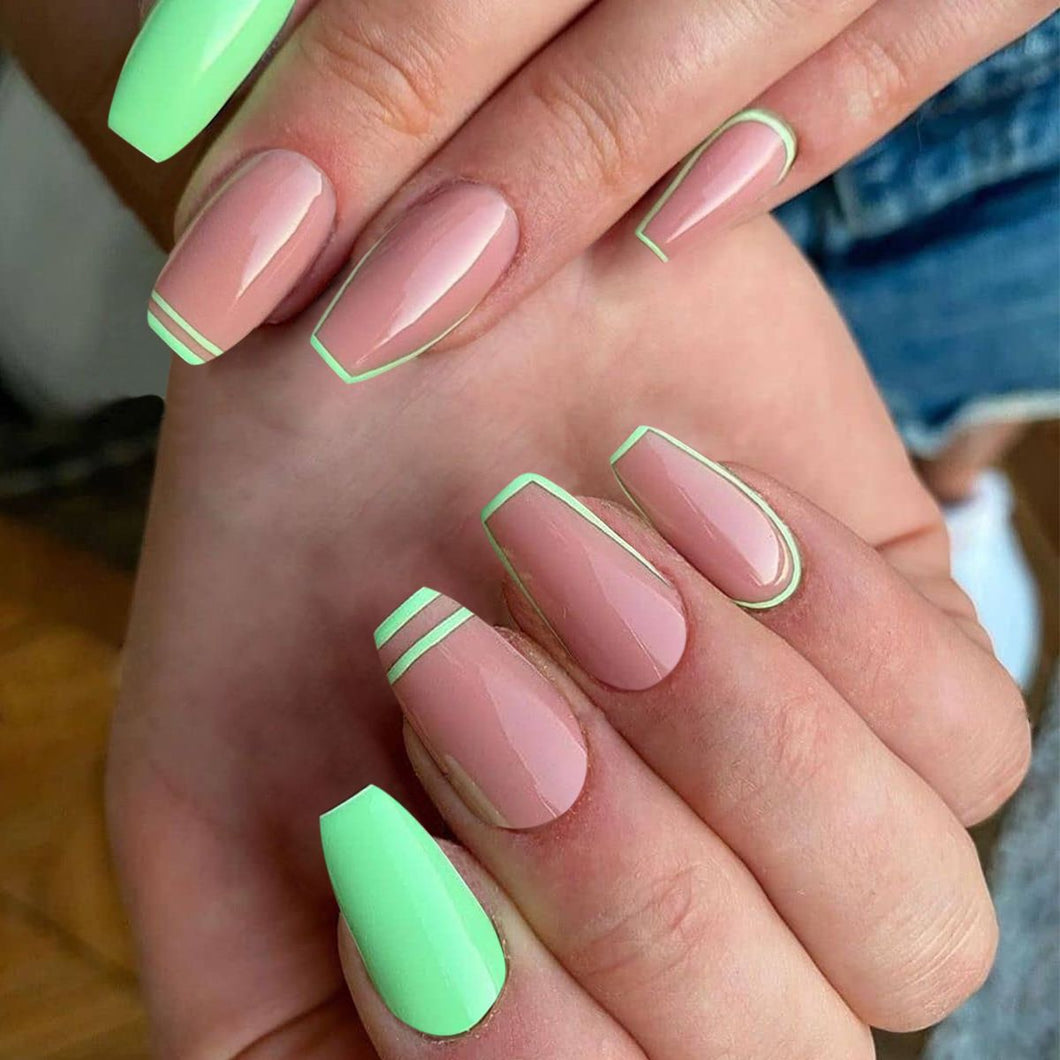 Lime Green Press On Nails