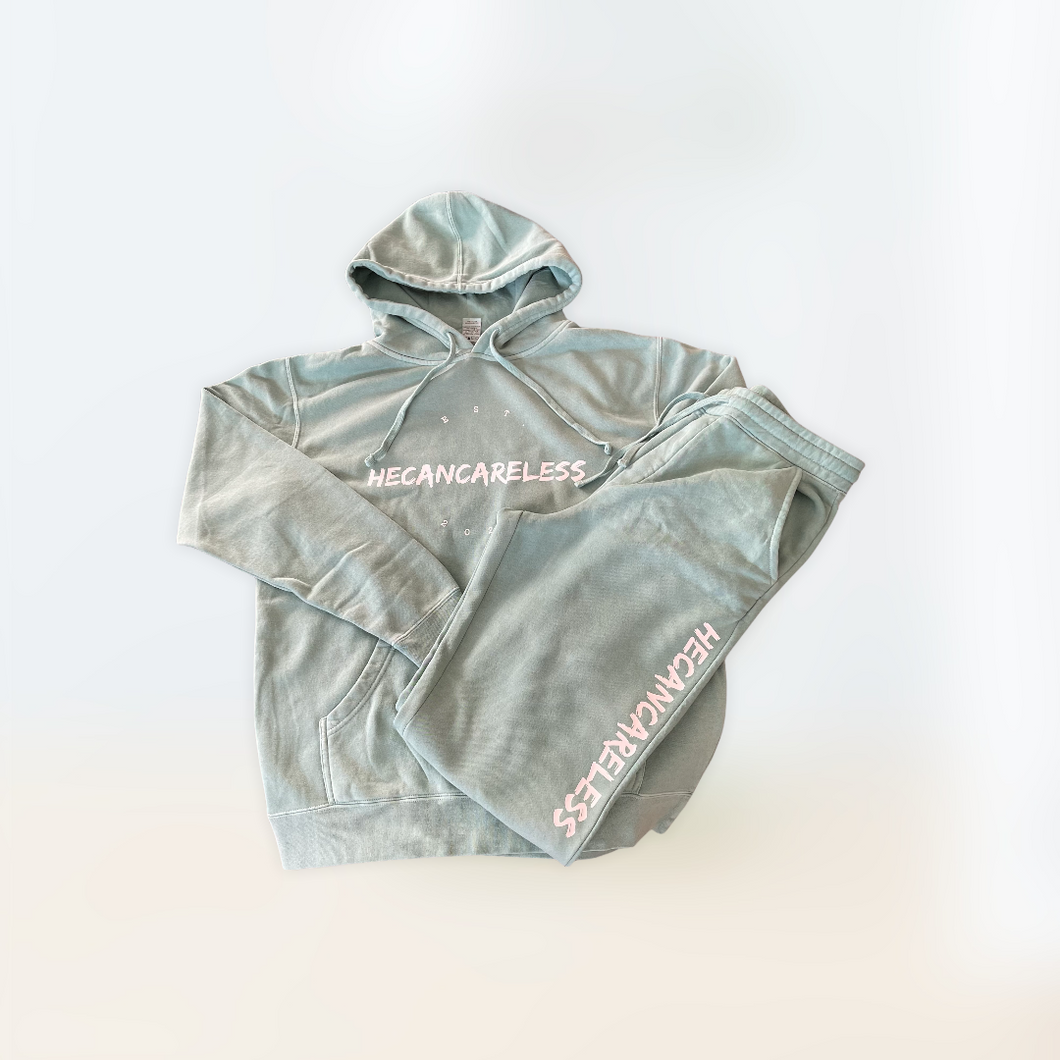 Mint Green Hecancareless Sweatsuit