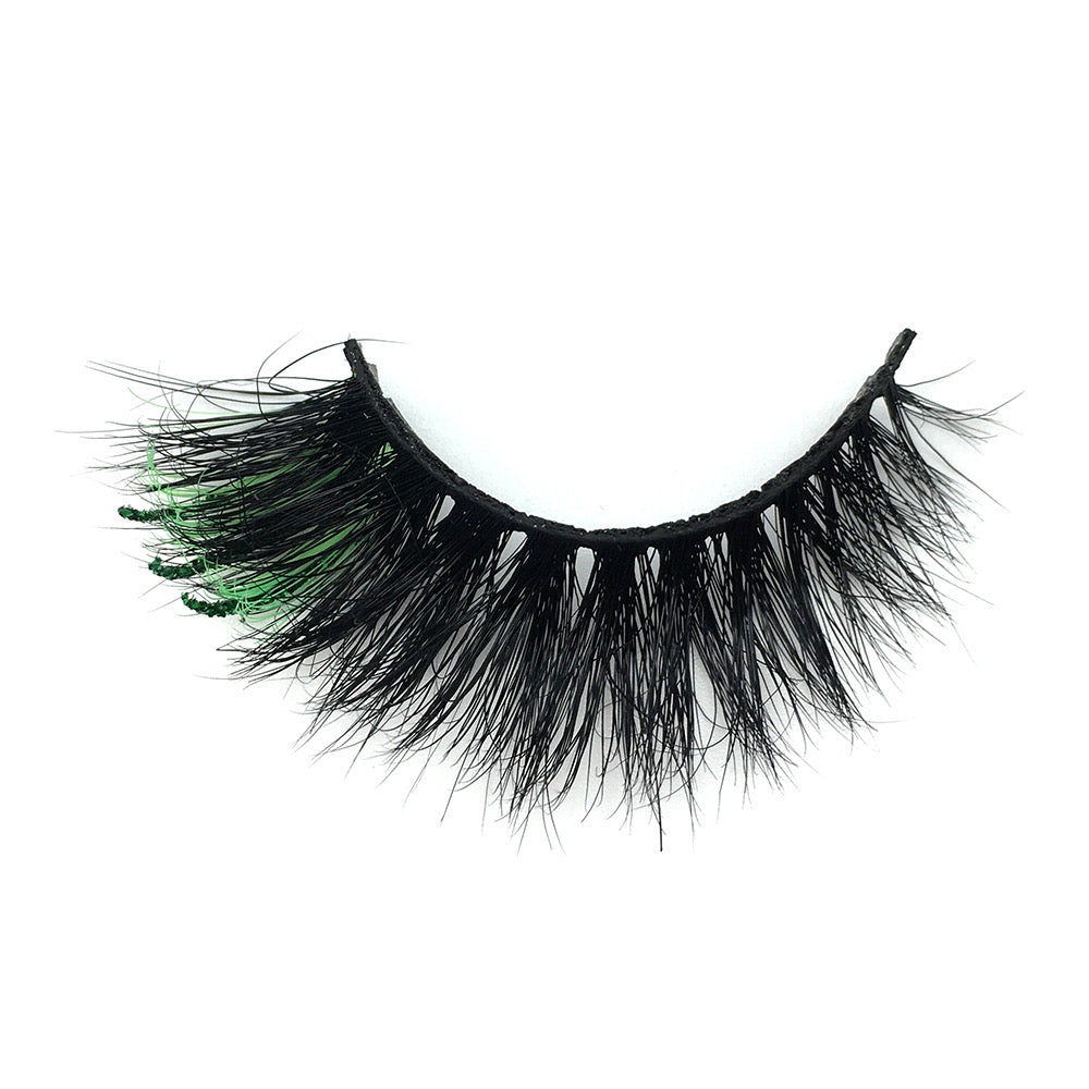 Green Glitter Lashes