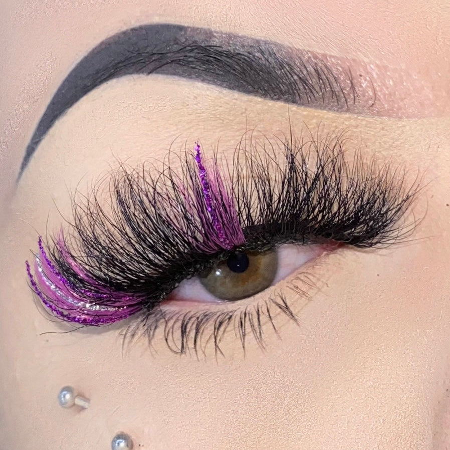 Purple Glitter Fabulash Lashes