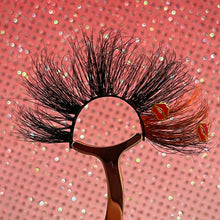 Load image into Gallery viewer, Red &amp; Gold Kisses Valentines Lashes
